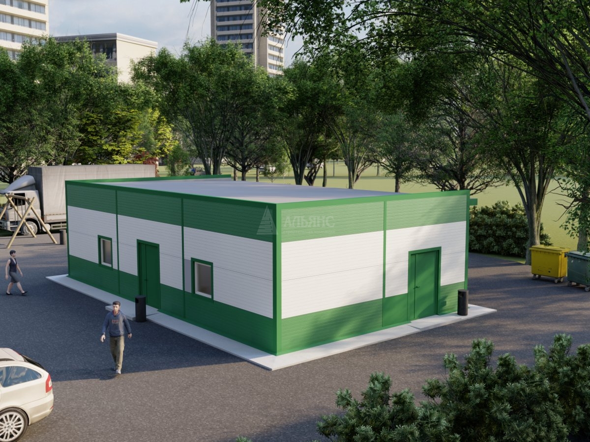 3D визуализация Магазин из сэндвич-панелей - фото 2