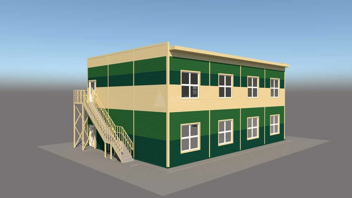 3D визуализация Офис из сэндвич-панелей - фото 9