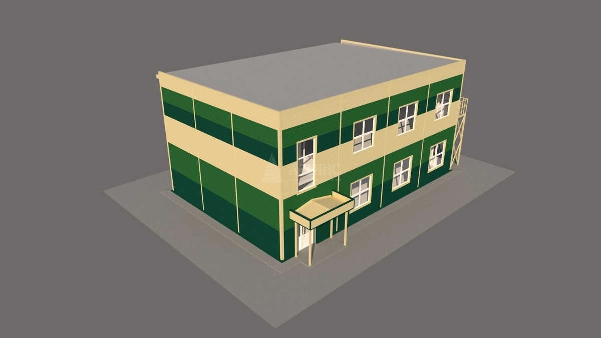 3D визуализация Офис из сэндвич-панелей - фото 14