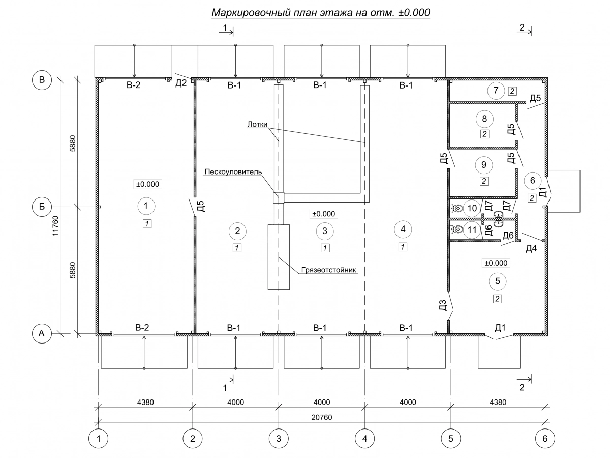 Планировка Автомойка из сэндвич-панелей -  фото 1